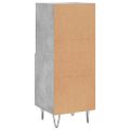 vidaXL Komoda betónovo sivá 34,5x34x90 cm spracované drevo