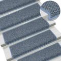 vidaXL Samolepiace nášľapy na schody vzhľad sisal 30ks 65x21x4cm modré