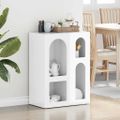 vidaXL Servírovacia skriňa ELST Vysoký lesk bielej 59 x 35 x 80.5 cm