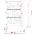 vidaXL Záhradná brána 100x150 cm odolná oceľ s plameňovým dizajnom