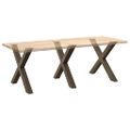 vidaXL Nohy k jedálenskému stolu v tvare X, 3 ks, prírodná oceľ, 90 x (72-73) cm, oceľ