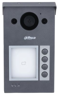 DAHUA Dverová stanica IP/ 4x zvonek/ 2Mpix 125st/ RFID 13,56MHz/ WiFi/ PoE 802.3af/ IP65/ IK08/ hliník/ povrchová montáž