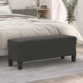 vidaXL Lavica tmavosivá 100x35x41 cm látka z mikrovlákna