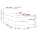 vidaXL Posteľný rám boxsping s matracom ružový 100x210 cm zamat