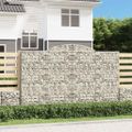 vidaXL Oblúkové gabiónové koše 11 ks 300x50x180/200cm pozink. železo