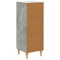 vidaXL Servírovacia skriňa Betónovo sivá 33 x 34,5 x 90 cm