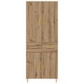 vidaXL Highboard Remeselný dub 69,5 x 34 x 180 cm Kompozitné drevo