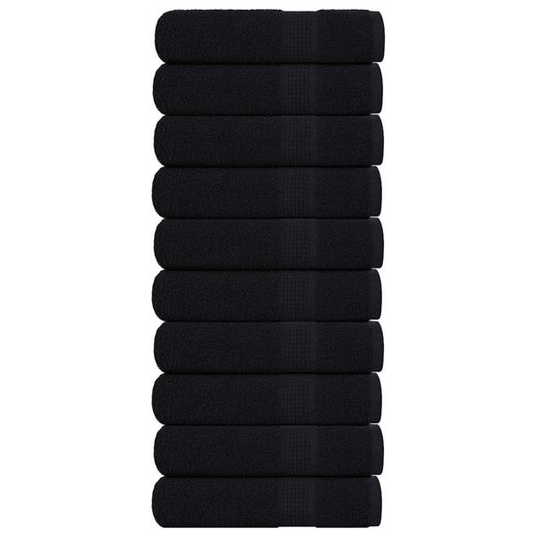 vidaXL Utierky na ruky FROGN 10 ks čierne 50x100 cm 360 g/m²