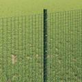 vidaXL Zvarené pletivo s podperami 50 x 1 m PVC potiahnutá oceľ Zelená