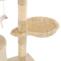 vidaXL Škrabadlo pre mačky so sisalovými stĺpikmi 138cm béžové