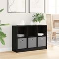 vidaXL Servírovacia skriňa Čierny dub 88,5 x 27,5 x 63,5 cm