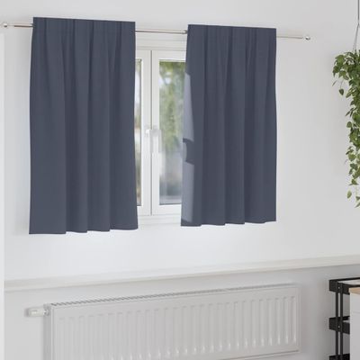 vidaXL Záclony na zatemnenie s krúžkami 2 pcs Antracit 140 x 140 cm