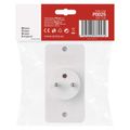 Zásuvka rozbočovací EMOS P0025, 2× plochá + 1× kulatá, biela