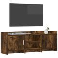 vidaXL TV skrinka 130 x 33 x 47 cm Dymový dub Kompozitné drevo