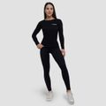 Dámske tričko s dlhým rukávom Basic Black - GymBeam, veľkosť S