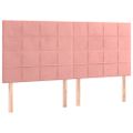 vidaXL Posteľný rám boxsping s matracom ružový 180x200 cm zamat