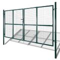 vidaXL Záhradná brána s pletivom, plot, dvere, stena, mreža 300x200 cm