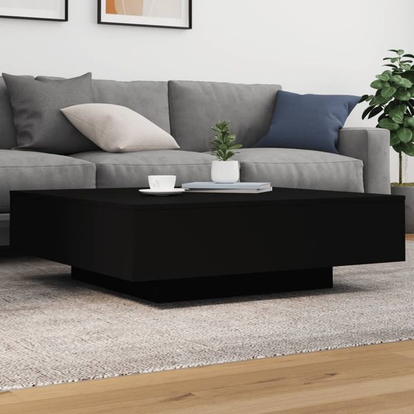 vidaXL Konferenčný stolík s LED svetlami čierny 100x100x31 cm