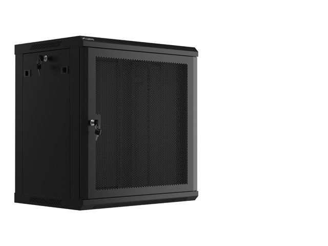 LANBERG 19'' RACKOVÁ SKRIŇA 12U/600X450 S PERFOROVANÝMI DVERAMI ČIERNA - PLOCHÉ BALENIE