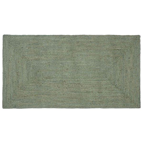 vidaXL Kusové koberce Obdĺžnikový Olivovo zelená 80 x 150 cm Juta