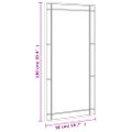 vidaXL Nástenné zrkadlo čierne 50x100 cm obdĺžnikové železné