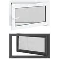 vidaXL Otočné a sklopné okno do suterénu RISOR 100 x 70 cm PVC a sklo