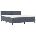 vidaXL Posteľ s pružinovým rámom Tmavo šedá 200 x 180 cm Zamat