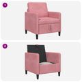 vidaXL Sofa s úložným priestorom Ružová 72 x 78 x 87 cm Polyester