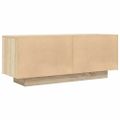 vidaXL TV skrinka biela a dub sonoma 100x35x40 cm drevotrieska