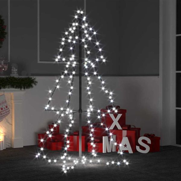 vidaXL Vianočný stromček, kužeľ, 160 LED, dovnútra aj von 78x120 cm