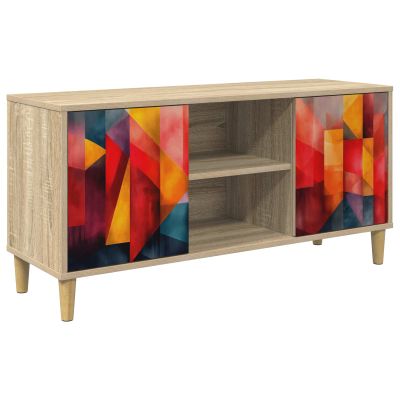 vidaXL TV skrinka HEESCH 102 x 33 x 50 cm Sonoma Kompozitné drevo