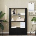vidaXL Servírovacia skriňa Čierny dub 30 x 80 x 119.5 cm