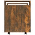 vidaXL Stolový vozík dymový dub 60x45x60 cm spracované drevo