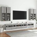 vidaXL 7-dielna súprava TV nástenných skriniek s LED sivá sonoma