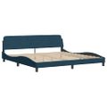 vidaXL Posteľ s matracom Dover modrý 200x200 cm zamat