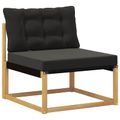 vidaXL Záhradná súprava gaučov 7 ks Biela a čierna