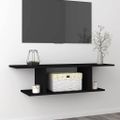 vidaXL Nástenná TV skrinka čierna 103x30x26,5 cm