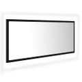 vidaXL LED kúpeľňové zrkadlo čierne 100x8,5x37 cm akryl