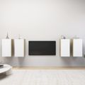 vidaXL TV skrinky 4 ks biele a dub sonoma 30,5x30x60 cm drevotrieska