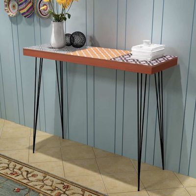 vidaXL Prístavný stolík, 90x30x71,5 cm, hnedý