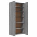 vidaXL Botník sivý dub sonoma 80x35,5x180 cm spracované drevo