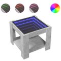 vidaXL Konferenčný stolík s LED betónový 53x53x45 cm kompozitné drevo