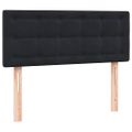 vidaXL Posteľný rám boxspring s matracom a LED čierny 120x210 cm zamat
