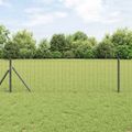 vidaXL Euro plotový základ 10 x 0,4 m PVC potiahnutá oceľ Sivá