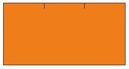 cenovkové etikety 37x19 CONTACT - oranžové (pre etiketovacie kliešte) 1.000 ks/rol.