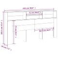 vidaXL Čelo postele so skrinkou biele a dub sonoma 220x19x103,5 cm