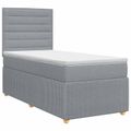 vidaXL Posteľ boxspring s matracom Svetlosivá 80 x 200 cm Látka