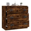 vidaXL Komoda dymový dub 70x35,5x67,5 cm spracované drevo