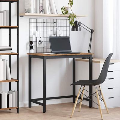 vidaXL stôl Staré drevo 100 x 50 x 76,5 cm Inžinierske drevo a oceľ