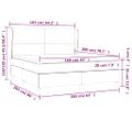 vidaXL Posteľný rám boxspring s matracom čierny 160x200 cm zamat